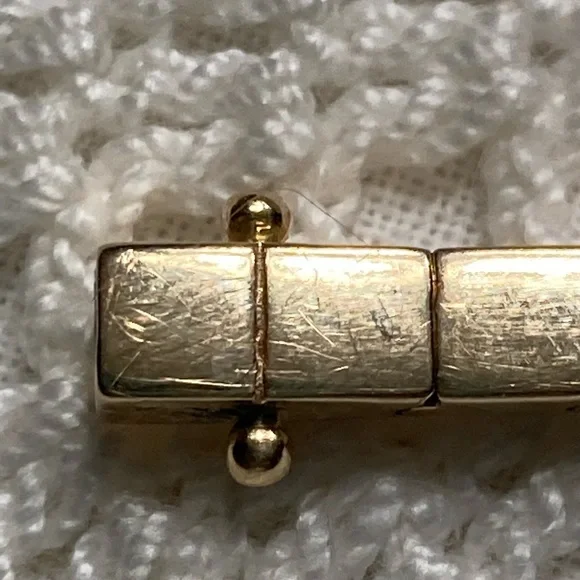 14K Beautiful and unique solid link diamond bracelet - Picture 9 of 13